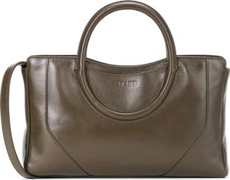 Staud Mini Maude Leather Satchel in Truffle at Nordstrom
