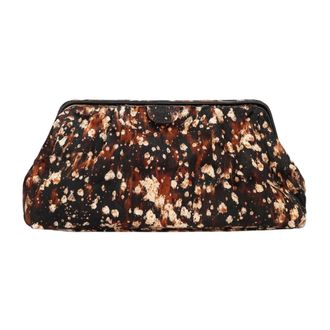 Kazar Bolso tipo clutch de piel con pelo y estampado abstracto - Bags - Mujer - Multicolor - ONE SIZE