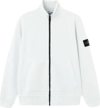 Stone Island Heren Zip Up Cardigan - Heren - Vesten met rits - Wit - XL - Hoodies & sweatvesten