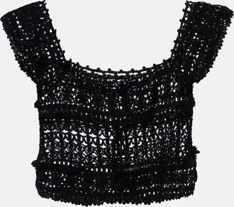 Anna Kosturova Cotton crochet crop top