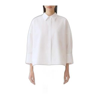 Fabiana Filippi Oversized overhemd - Dames - Blouses & Shirts - Wit - Maat: 2XS Katoen