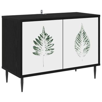 vidaXL Mueble De Tv Hanau 69 X 33 X 50,5 Cm Roble Negro Vidaxl