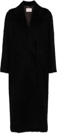 Dorothee Schumacher double-breasted coat - women - Polyester/Polyester/Acrylic/Mohair/Wool/Polyester - 2 - Black