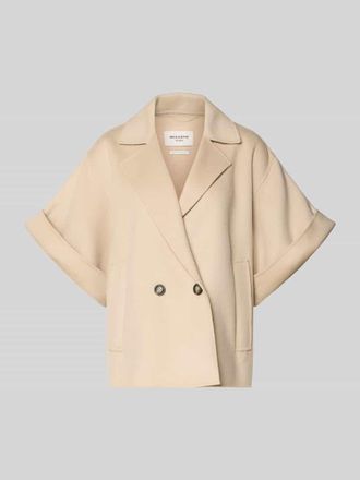 Max Mara Regular Fit Kurzmantel aus reiner Schurwolle Modell NEO in Sand, Gr&ouml;&szlig;e 34