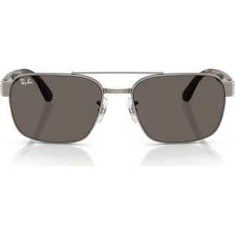 Ray-Ban 61mm Square Sunglasses in Gunmetal at Nordstrom