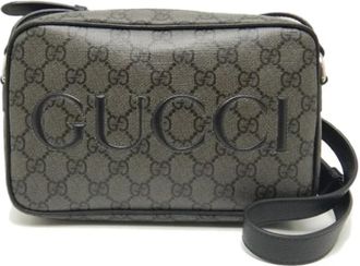 Gucci Pre-owned Canvas gucci-bags - unisex - Vintage Schoudertas - Bruin - ONE Size - Vintage
