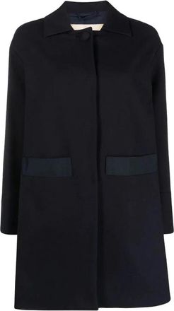 Herno Audry Cotton Coat - Dames - Mantel - Blauw - XL - Katoen - Jassen