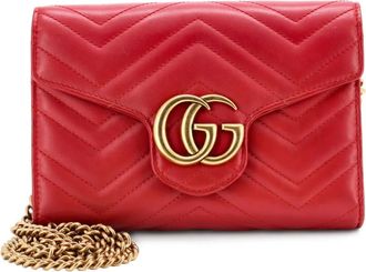 Gucci GG Marmont Chain Wallet Matelasse Leather Mini crossbody bag - Rood