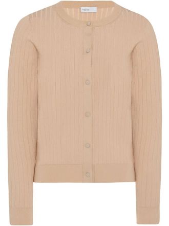 Rosetta Getty knitted cardigan - women - Polyester/Viscose - S - Neutrals