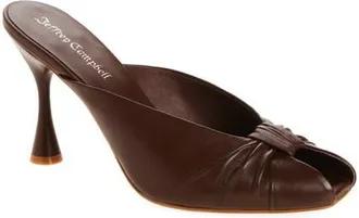 Jeffrey Campbell Twista Peep Toe Slide Sandal in Brown at Nordstrom, Size 6.5