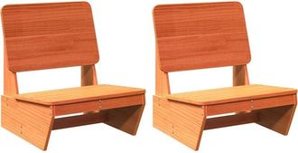 vidaXL Vidaxl - Garden Chairs 2 pcs Wax Brown 60x64x70.5 cm Solid Wood Pine