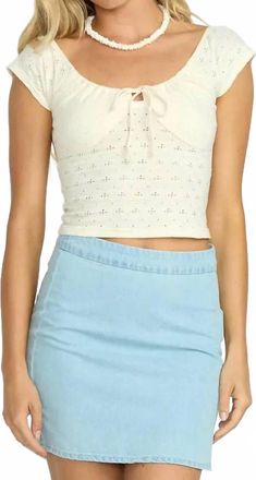 O'Neill Mia Fitted Crop Top In White