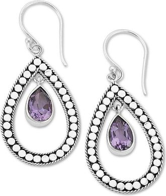 Samuel B. Silver 0.80 Ct. Tw. Amethyst Earrings