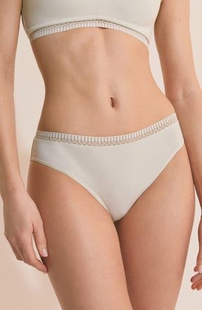 Etam Happily Stretch Cotton High Cut Briefs in Anise at Nordstrom, Size Xx-Small