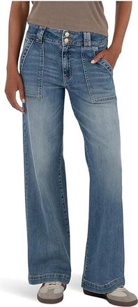 Kut from the Kloth Petite Jodi High Rise Straight Leg -pork Chop Front Pockets Womens Jeans Ahead : 6P 29, Cotton/Denim/Polyester