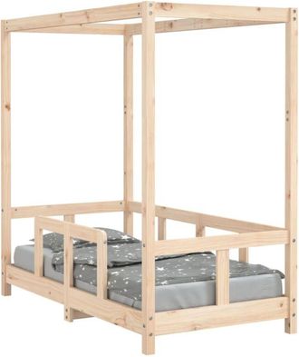 vidaXL Estructura De Cama Para Ni&ntilde;os Madera Maciza De Pino 70x140 Cm Vidaxl