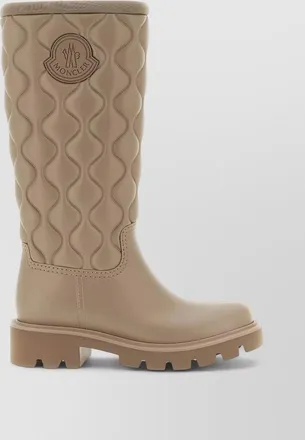 Moncler quilted knee-high rain boots