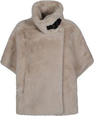 Pinko Pinko, Jassen, Dames, Beige, S, Comodino Faux Fur Cape