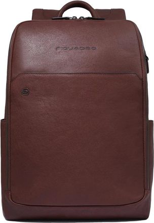 Piquadro Personaliseerbare Laptop Rugzak 15.6 - Heren - Rugzakken - Bruin - ONE Size - Leer - Tassen
