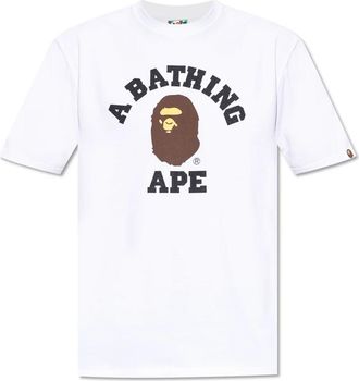 A Bathing Ape Bedrukt T-shirt - Heren - T-shirts - Wit - XL - Katoen - Tops