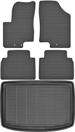 OEM Juego De Alfombrillas De Goma Para Coche Y Alfombrilla Para Maletero Para Hyundai Ix20 Minivan (2010-2019)