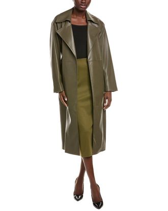 Kenneth Cole Vegan Leather Trench Coat