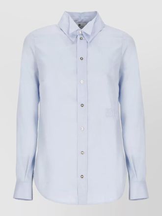 Elisabetta Franchi straight collar cotton shirt buttoned long sleeves