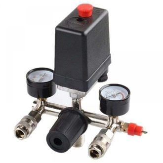 OEM Regulador De Presi&oacute;n Con Interruptor De Presi&oacute;n Para Compresor, Interruptor De Presi&oacute;n Con 2 Indicadores - Crezuo