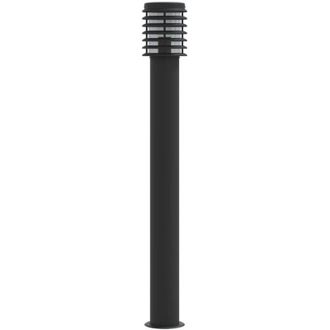 vidaXL Vidaxl - L&aacute;mpara De Suelo De Exterior Acero Inoxidable Negro 110 Cm