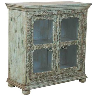 Wanderlust Deco Aparador de madera verde 97x43x100