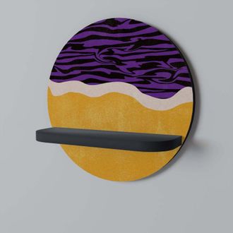 OEM Borde Independiente Estante Redondo Negro