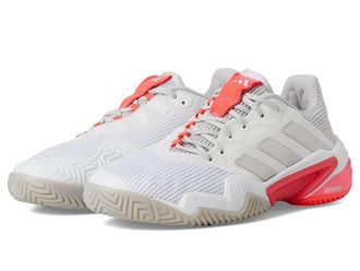 adidas Barricade 13 Tennis Shoes Womens Tennis Shoes White/Iron Metallic/Lucid Red : 10 B - Medium, Synthetic