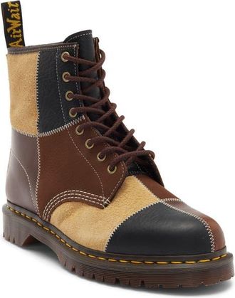 Dr. Martens 1460 Patchwork 8-Eye Boot in Butterscotch Dark Brown at Nordstrom, Size 11