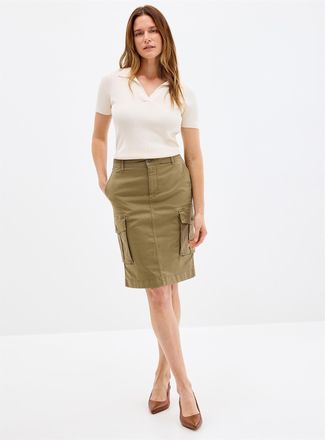 Lauren Ralph Lauren Womens Stretch cotton cargo pencil skirt