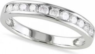 Allurez Channel Set Diamond Wedding Band 14k White Gold (0.44ct)