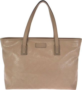 Gucci Pink Coated/Waterproof Canvas Gg Imprime Pvc Tote Bag