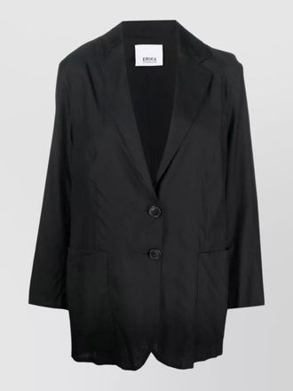 Erika Cavallini Semi Couture silk blend oversized single breasted blazer