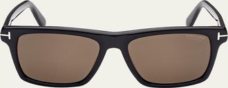 Tom Ford Mens Buckley-02 Square Polarized Sunglasses