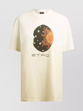 Etro graphic print short sleeve crew neck top