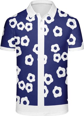 Generic Mens Vintage Striped Polo Shirt Short Sleeve Casual Golf Shirt Breathable Moisture-Wicking Classic Collared T-Shirt for Golf Work and Daily Wear (UK, 