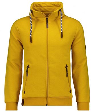 Ragman Sweatjacke RAGMAN, Herren, Gr. 5XL6062, gelb (mais, 552), 65% Baumwolle 35% Polyester, regular fit, Sweatjacken Sweatjacke