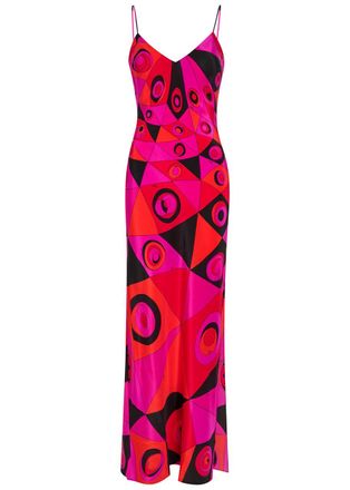 Pucci Printed Silk Maxi Dress - Pink - 44 (UK12 / M)