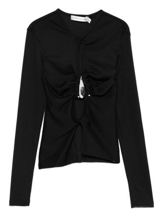 CHRISTOPHER ESBER crystal-pendant open-twist top - Black