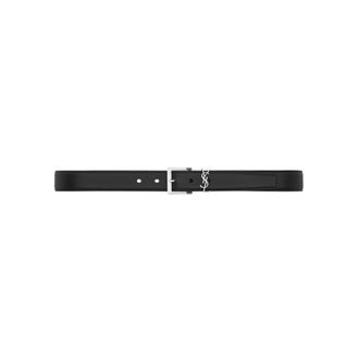 Saint Laurent Cassandre Riem - Heren - Accessoires - Zwart - Maat: 90 CM Leer