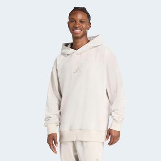 adidas Kapuzensweatshirt ADIDAS SPORTSWEAR ALL SZN LUXE HOODIE, Herren, Gr. XXL, grau (wonder aluminium), Obermaterial: 100% Polyester, angesetztes B&uuml;ndchen,
