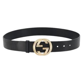 Gucci Pre-owned Belts, female, Black, Size: ONE SIZE Pre-owned Vintage Leather Belt