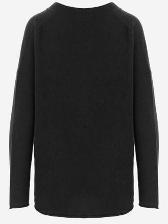 Allude Womens Cashmere Sweater Black