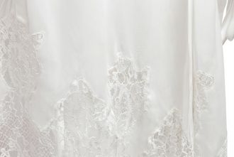 Valentino Lace-Trimmed Cotton Shawl - White
