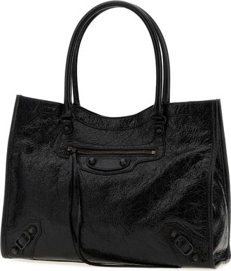 Balenciaga Womens Black Leather Small Le City Handbag Borse A Mano Bag