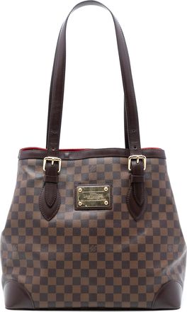 Louis Vuitton Pre-owned Womens Damier Ebene Hampstead Gm - Brown Textile - One Size
